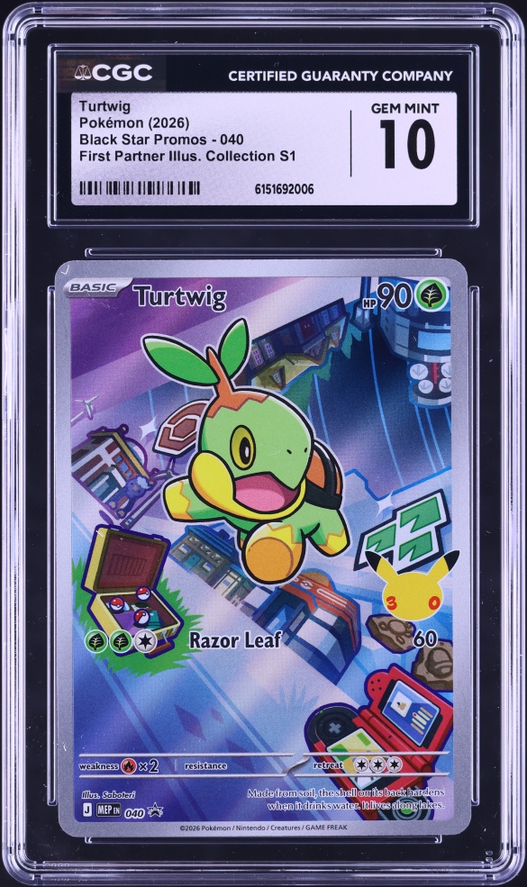 2007 Pokemon Japanese Platinum McDonalds Promo Turtwig #27 CGC 7.5 NRMT+ on Fanatics Collect 2007 Pokemon Japanese Platinum McDonalds Promo Turtwig #27 CGC 7.5 NRMT+ on Fanatics Collect