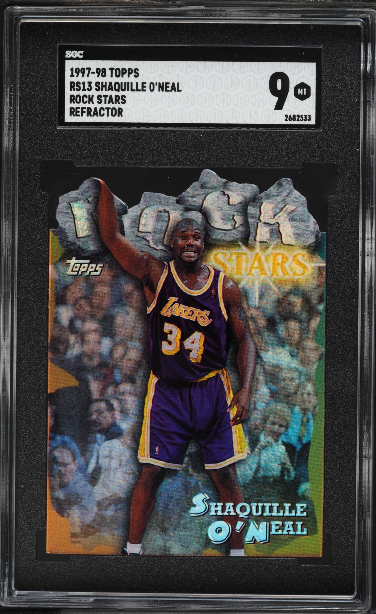1997 Topps Rock Stars Refractor Shaquille O'Neal #RS13 SGC 9 MINT