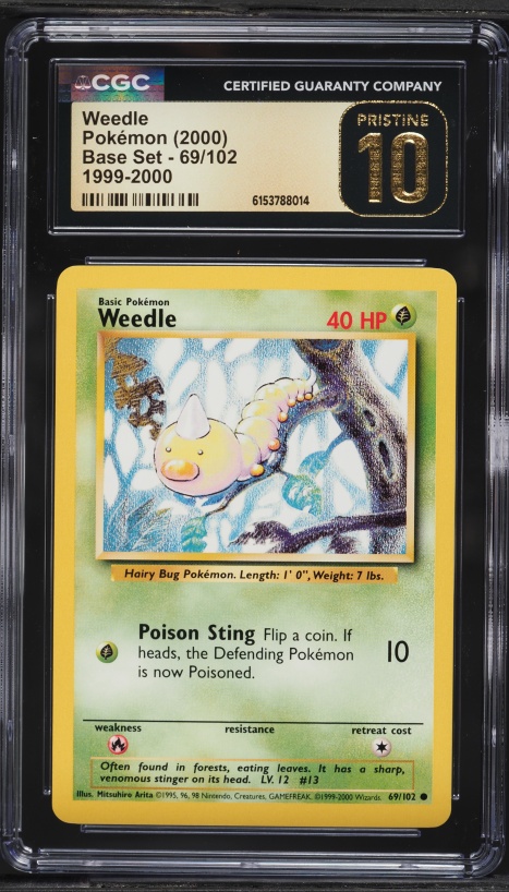 1996 Pokemon Japanese Base Set No Rarity Symbol Weedle #13 PSA 10 GEM MINT  on Fanatics Collect