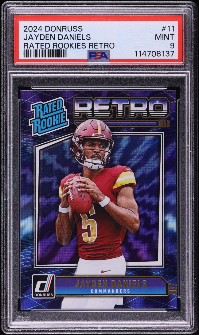 2024 Donruss Retro Jayden Daniels ROOKIE #11 PSA 9 MINT