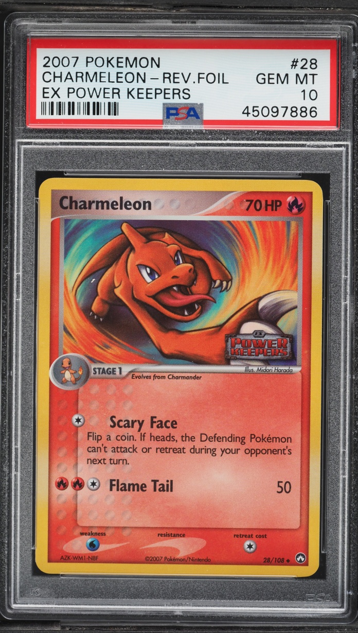 2007 Pokemon EX Power Keepers Reverse Holo Charmeleon #28 PSA 10 GEM MINT