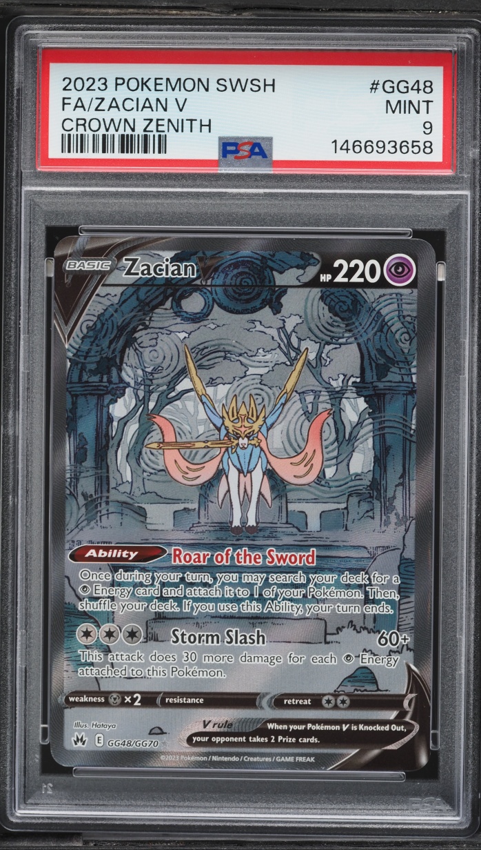 2023 Pokemon Sword & Shield Crown Zenith Full Art Zacian V #GG48