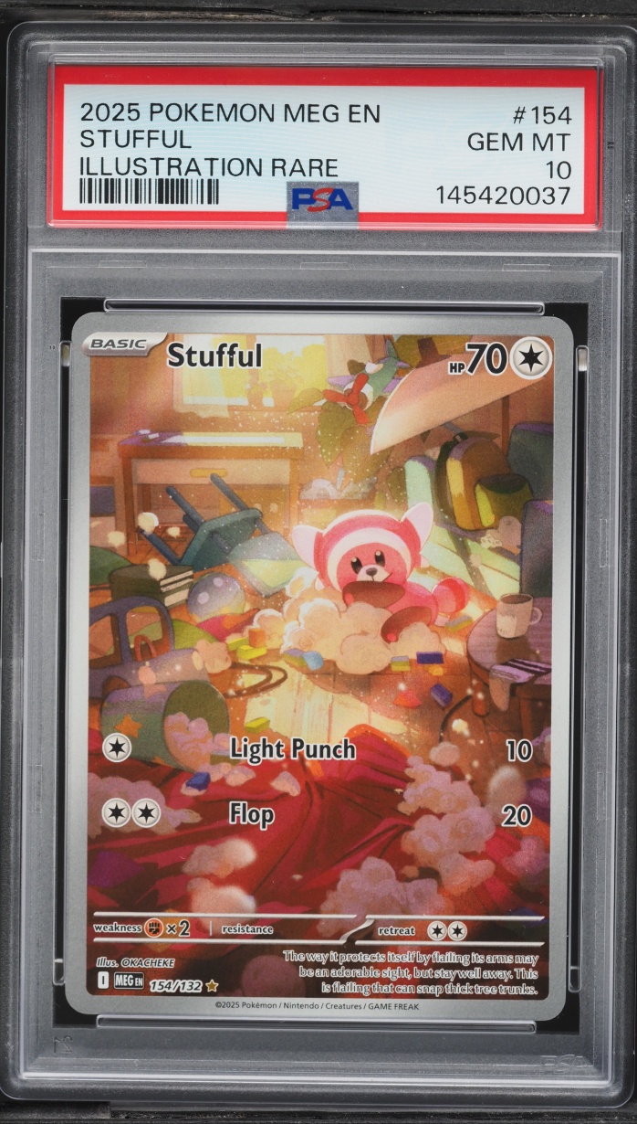 2025 Pokemon Mega Evolution IR Stufful #154 PSA 10 GEM MINT