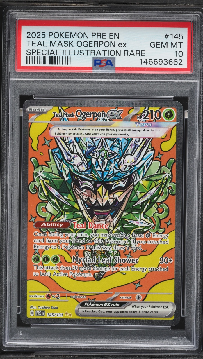 2025 Pokemon SV Prismatic Evolutions SIR Teal Mask Ogerpon Ex #145 PSA 10 GEM MINT