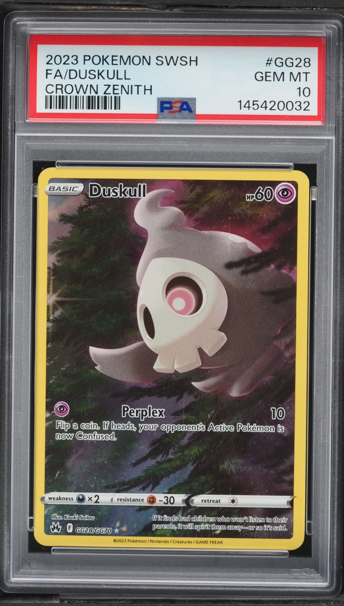 2023 Pokemon Sword & Shield Crown Zenith Full Art Duskull #GG28 PSA 10 GEM MINT