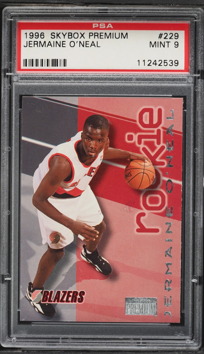 1996 Skybox Premium Jermaine O'Neal ROOKIE #229 PSA 9 MINT