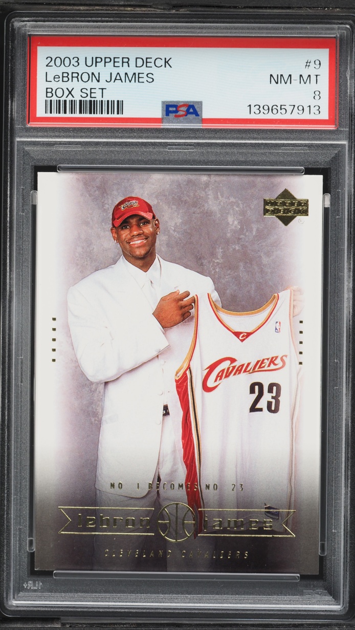 2003 Upper Deck Box Set LeBron James ROOKIE #9 PSA 8 NM-MT