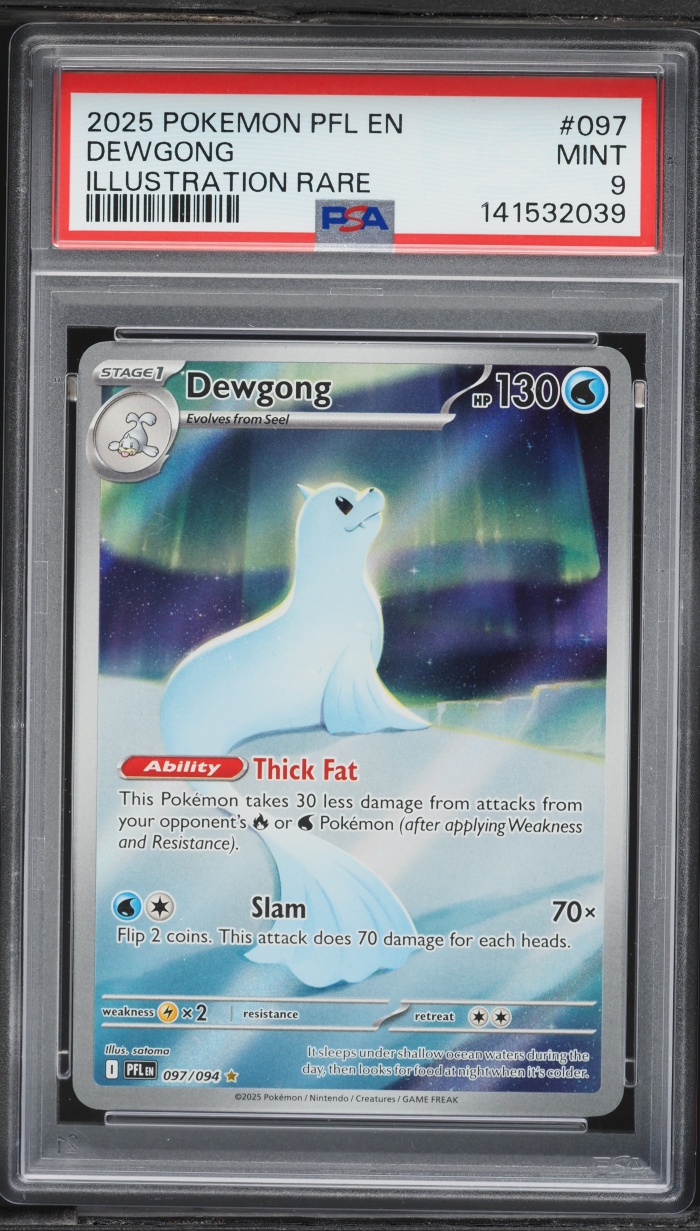 2025 Pokemon Mega Phantasmal Flames IR Dewgong #97 PSA 9 MINT