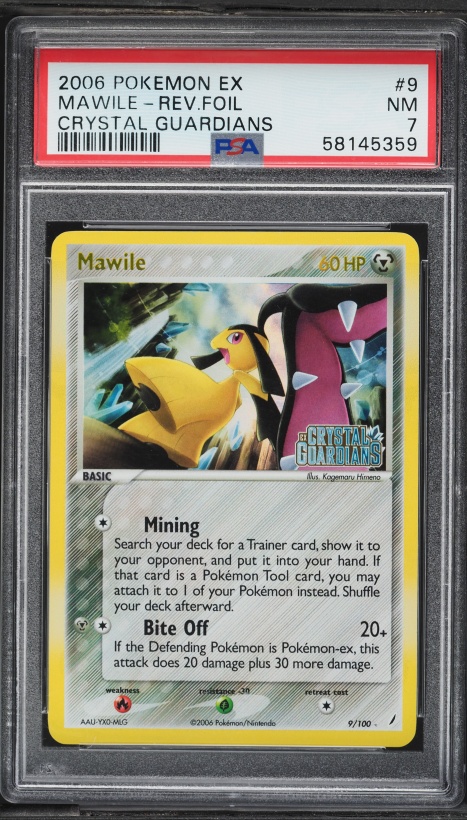 2006 Pokemon EX Crystal Guardians Reverse Holo Mawile #9 PSA 7 NRMT