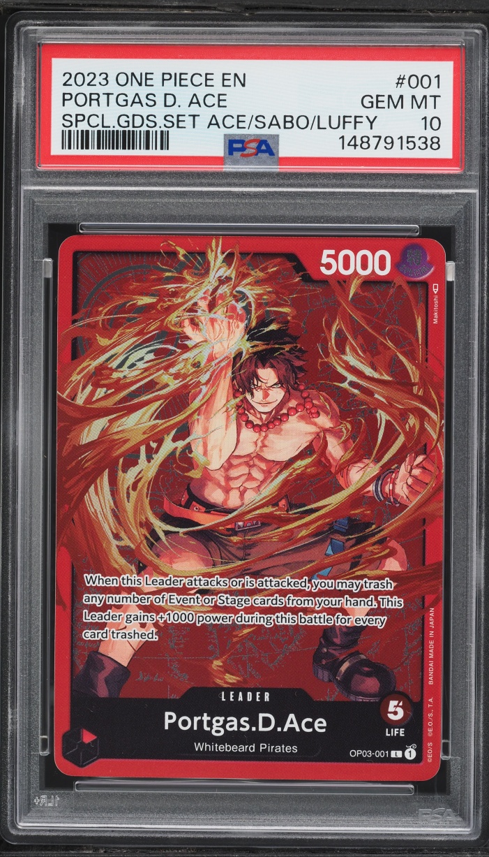 2023 One Piece Promo Special Goods Set Leader Portgas D. Ace #OP03-001 PSA 10 GEM MINT
