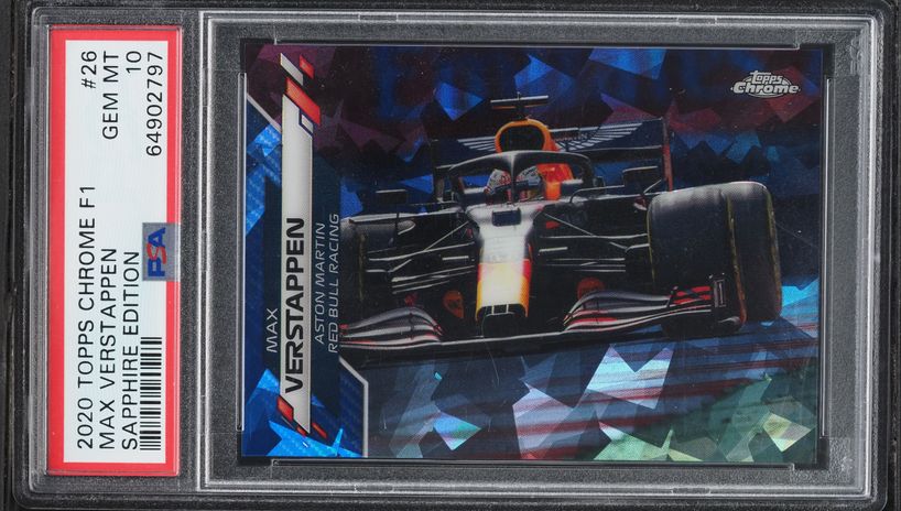 2020 Topps Chrome Formula 1 Sapphire Padparadscha Max Verstappen 1