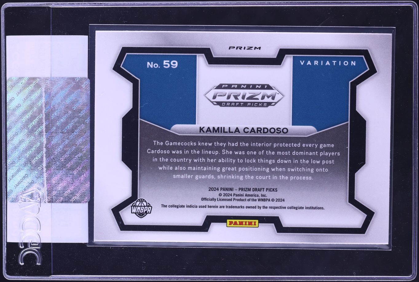 2024 Panini Prizm Draft Picks Variation Red Wave Kamilla Cardoso ROOKIE #59 CGC AUTH