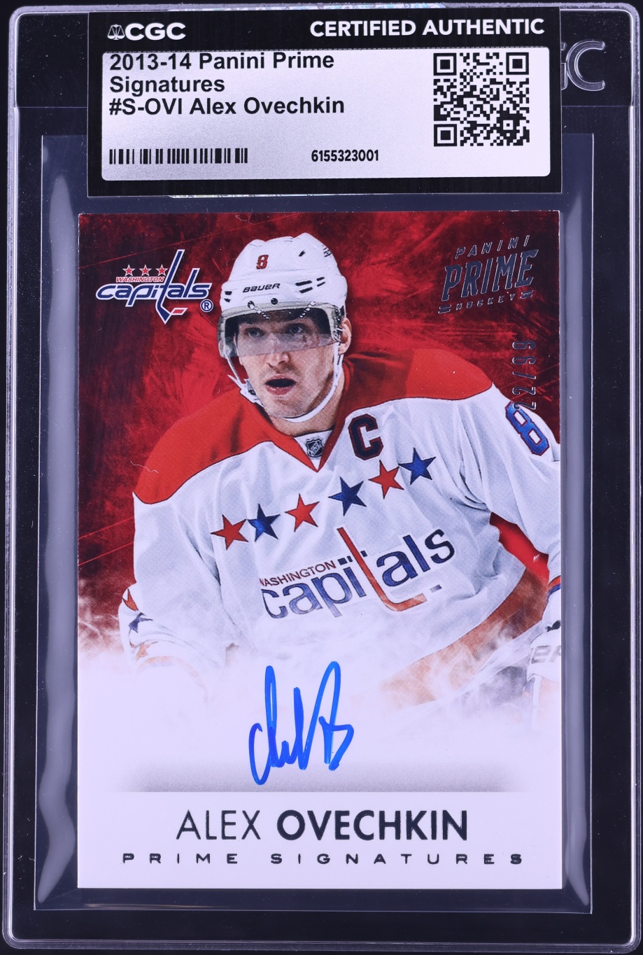 2013 Panini Prime Signatures Alex Ovechkin AUTO /99 #S-OVI CGC AUTH