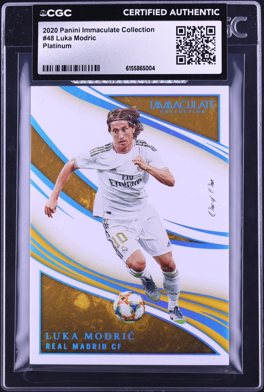2020 Immaculate Collection Platinum Luka Modric 1/1 #48 CGC AUTH