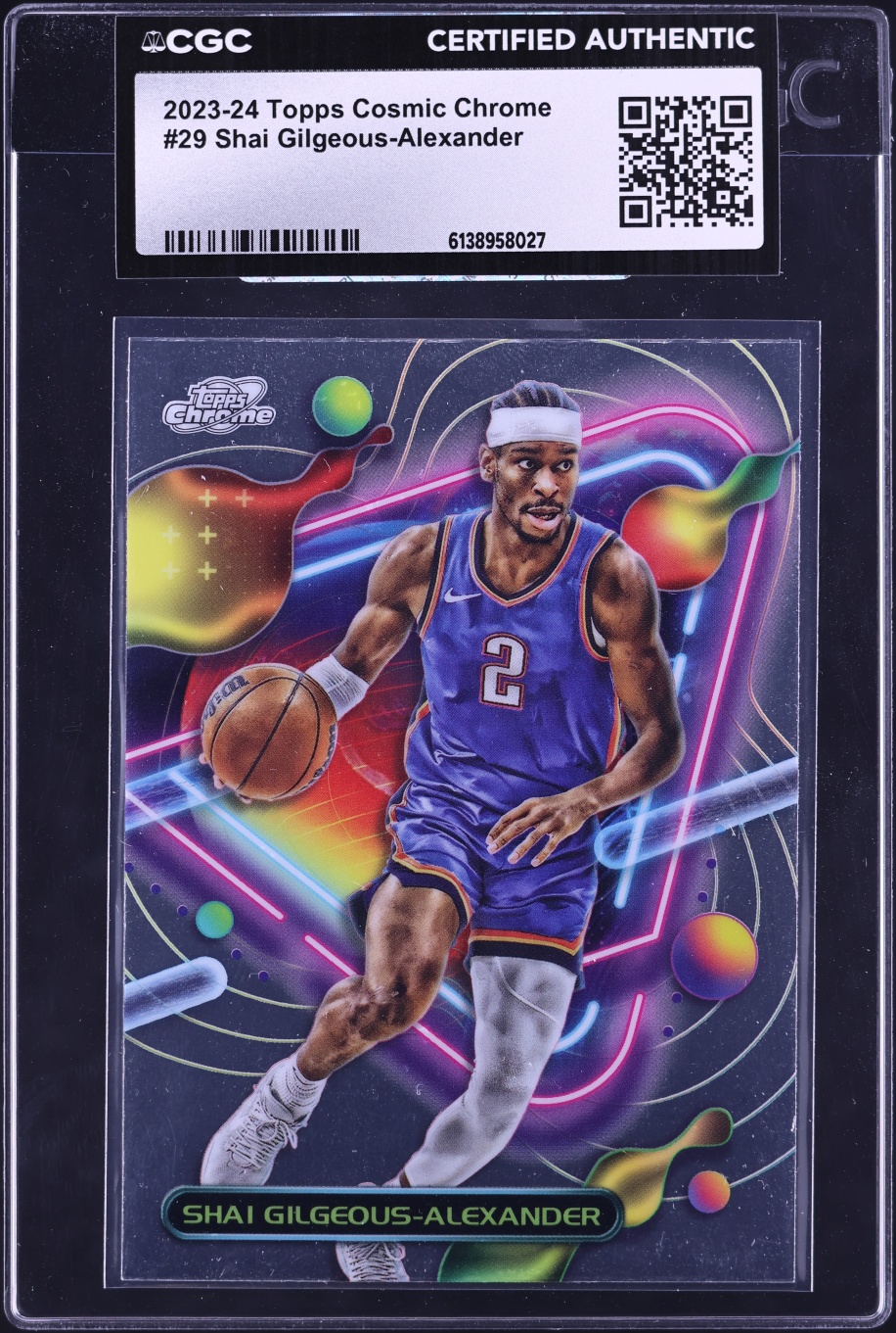 2023 Topps Chrome Cosmic Shai Gilgeous-Alexander #29 CGC AUTH