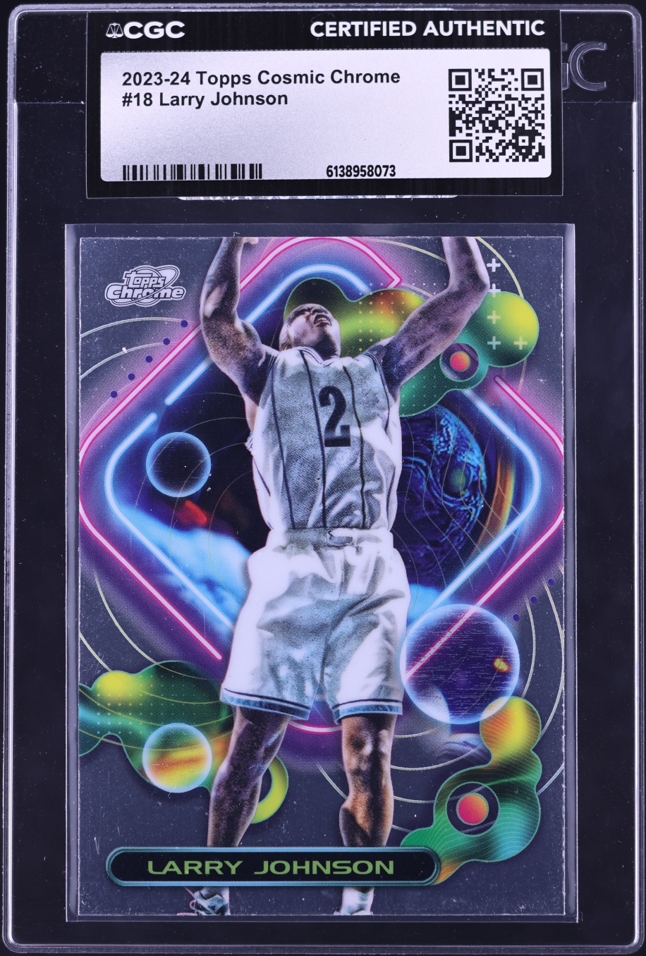 2023 Topps Chrome Cosmic Larry Johnson #18 CGC AUTH