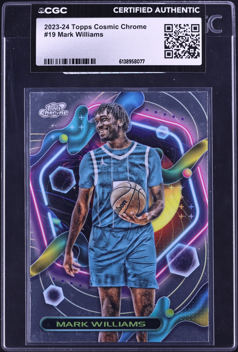 2023 Topps Chrome Cosmic Mark Williams #19 CGC AUTH