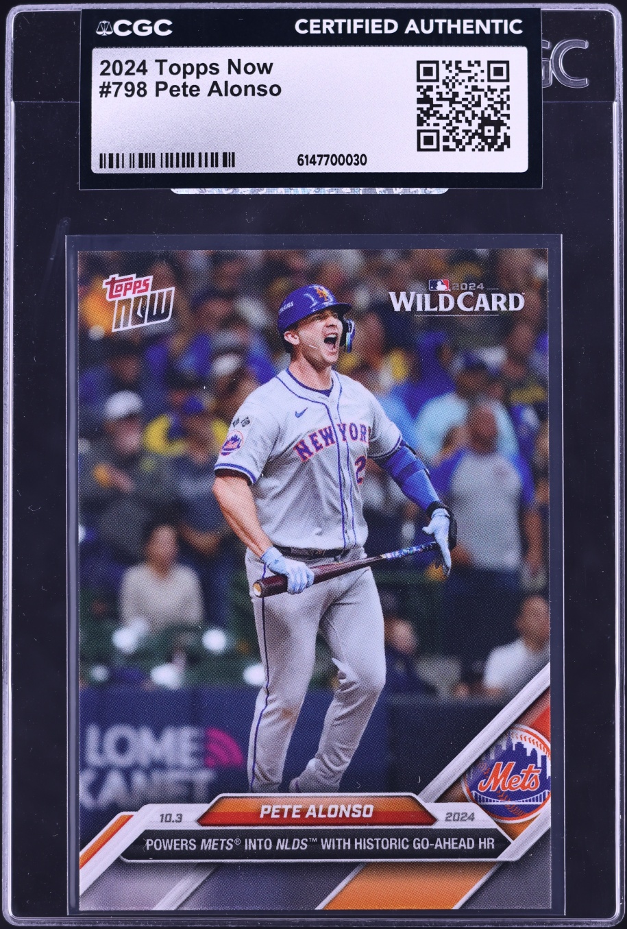 2024 Topps Now Pete Alonso #798 CGC AUTH