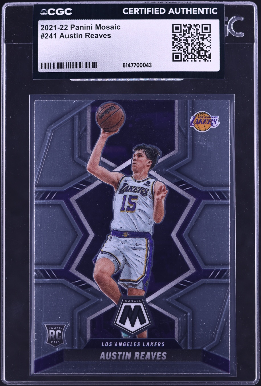 2021 Panini Mosaic Austin Reaves ROOKIE #241 CGC AUTH