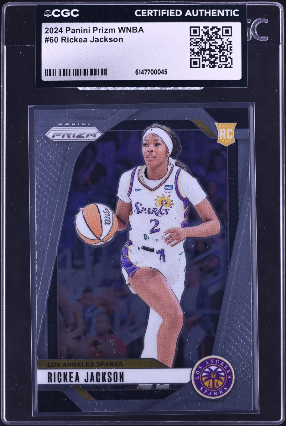 2024 Panini Prizm WNBA Rickea Jackson ROOKIE #60 CGC AUTH
