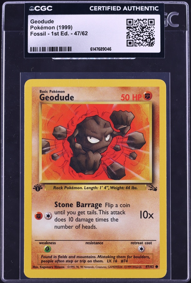 Geodude (47/62) [Fossil Unlimited] Moderately Played