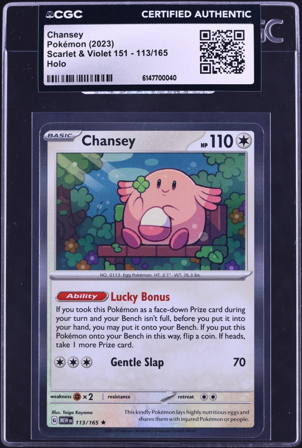 2023 Pokemon Scarlet & Violet 151 Holo Chansey #113 CGC AUTH