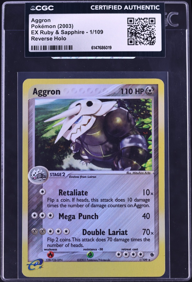 pokemon cards aggron V & Vmax 097/172 Brilliant Stars Colorless Merciless Strike (150+) If your opponents Active Pokmon already has any damage counters on it Aggron Price & Card Details