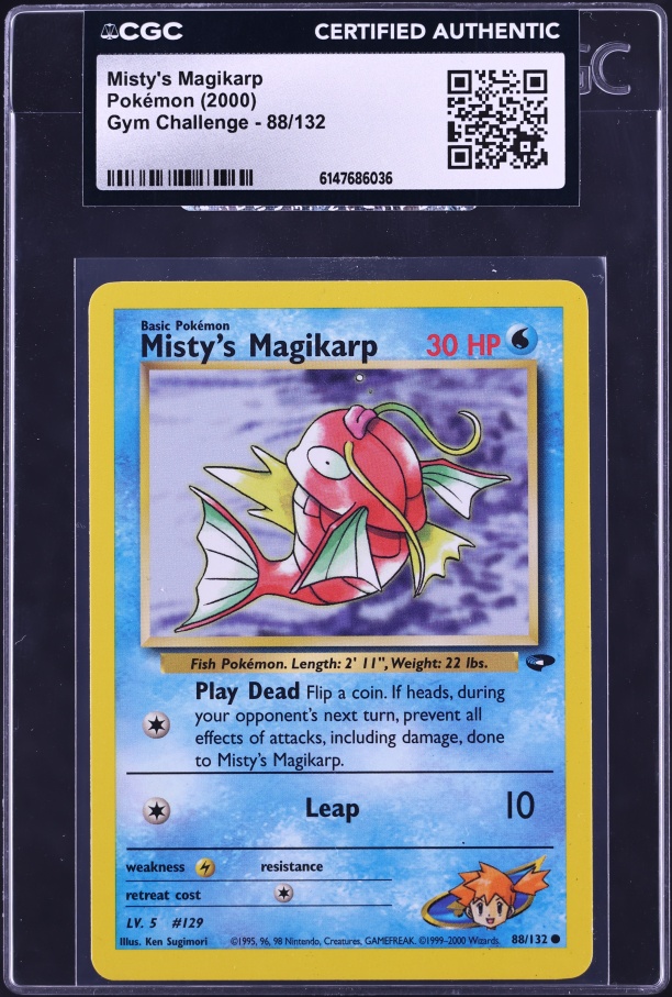 2000 Pokemon Gym Challenge Misty's Magikarp #88 CGC AUTH