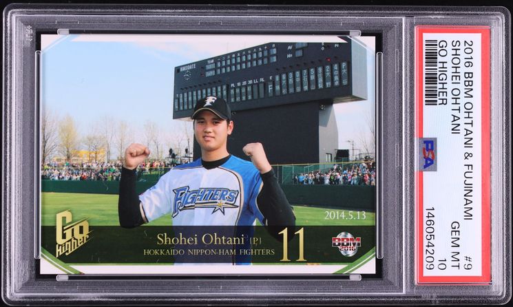 2016 BBM Ohtani & Fujinami Go Higher Shohei Ohtani ROOKIE #9 PSA 10 GEM MINT