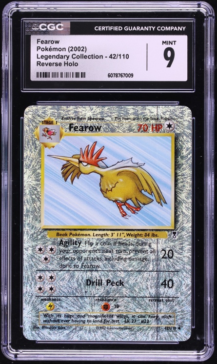 2002 Pokemon Legendary Collection Reverse Holo Fearow #42 CGC 9 MINT