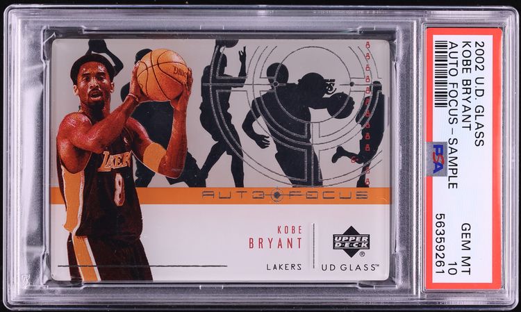 2002 Upper Deck Glass Auto-Focus Sample Kobe Bryant PSA 10 GEM MINT