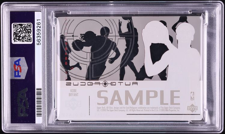 2002 Upper Deck Glass Auto-Focus Sample Kobe Bryant PSA 10 GEM MINT