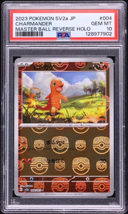 2023 Pokemon Japanese Scarlet & Violet 151 Master Ball Reverse Holo Charmander #4 PSA 10 GEM