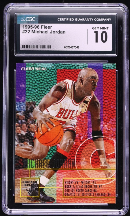 1995 Fleer Basketball Michael Jordan #22 CGC 10 GEM MINT