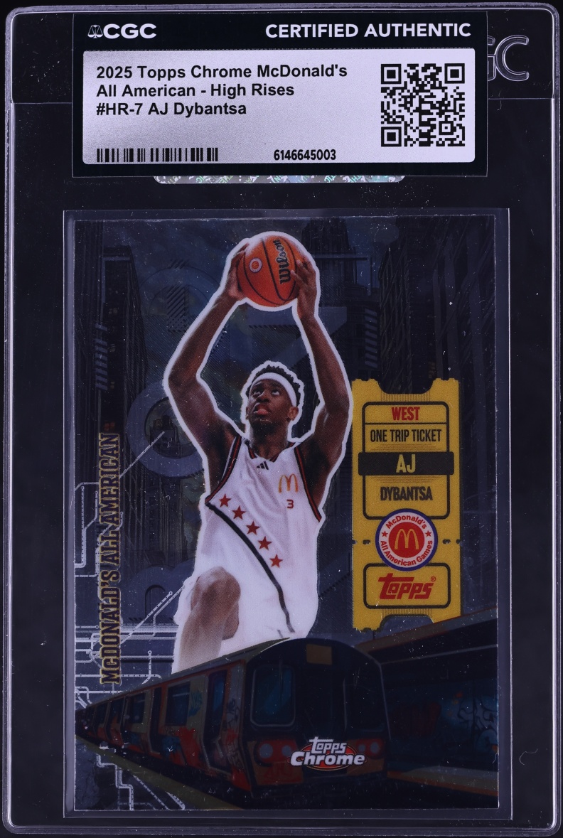 2025 Topps Chrome McDonald's All American High Rises AJ Dybantsa ROOKIE #HR-7 CGC AUTH