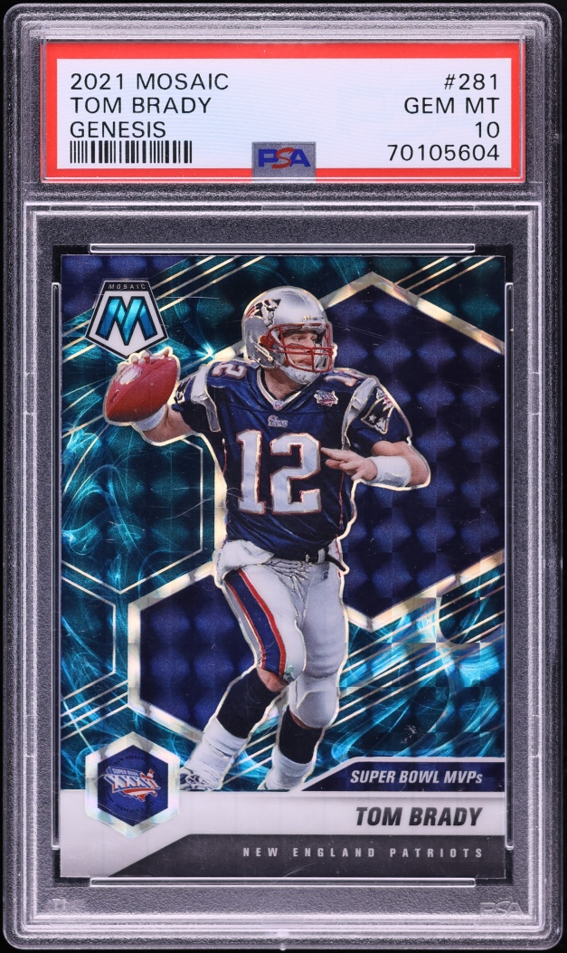 2021 Panini Mosaic Genesis Tom Brady #281 PSA 10 GEM MINT
