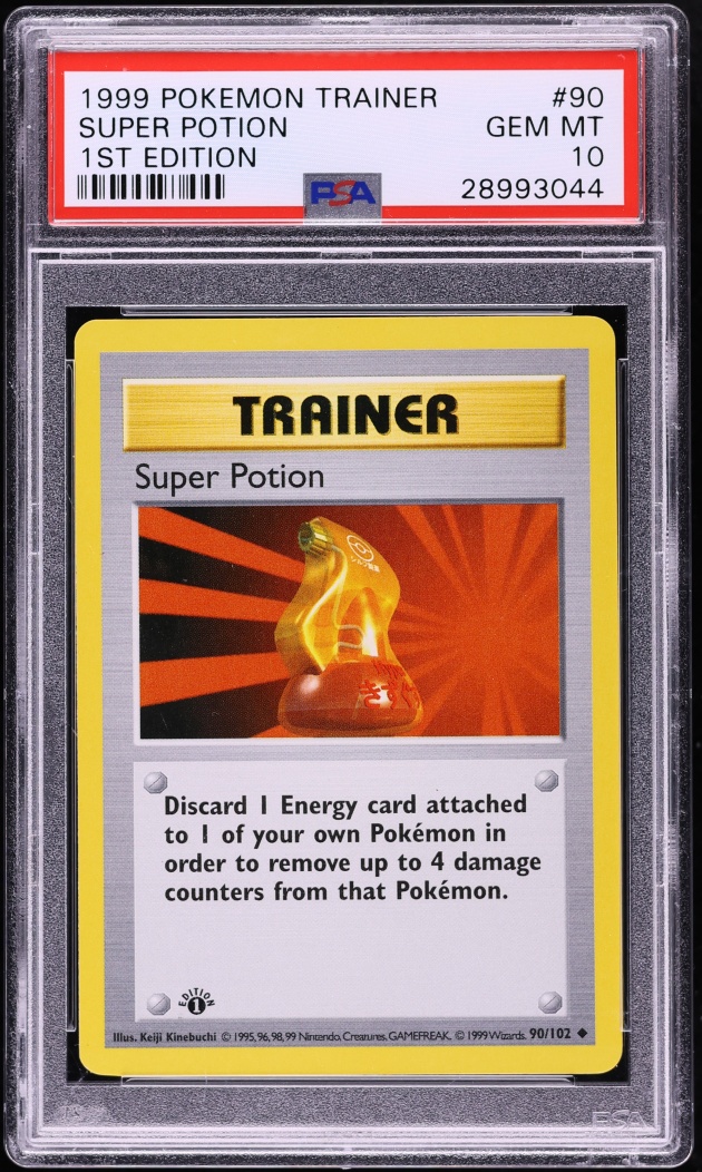 1999 Pokemon Base Set Shadowless 1st Edition Super Potion #90 PSA 10 GEM MINT