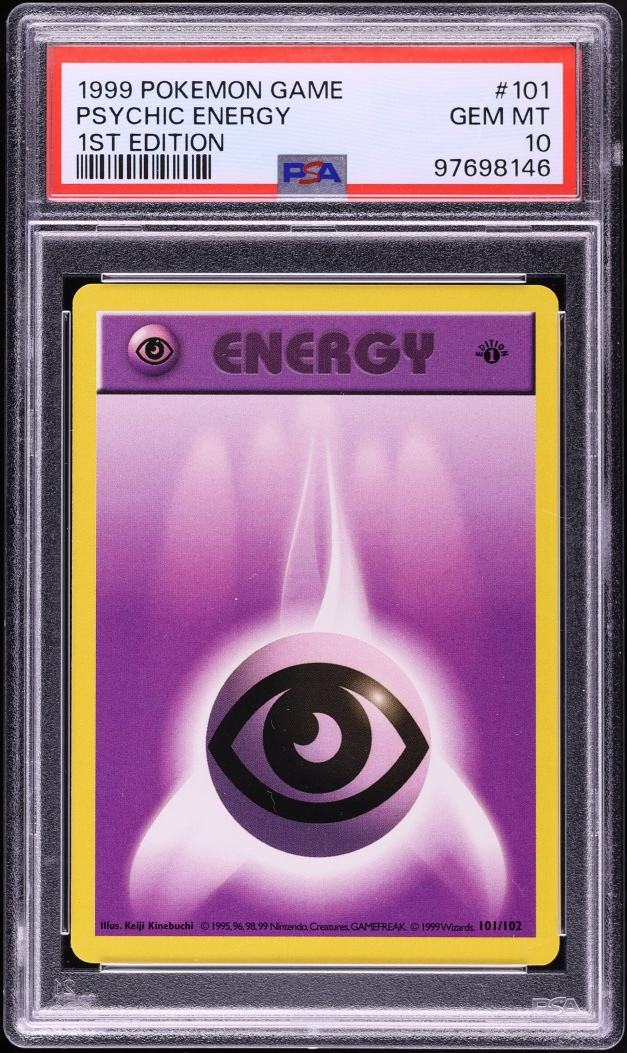 1999 Pokemon Base Set Shadowless 1st Edition Psychic Energy #101 PSA 10 GEM MINT