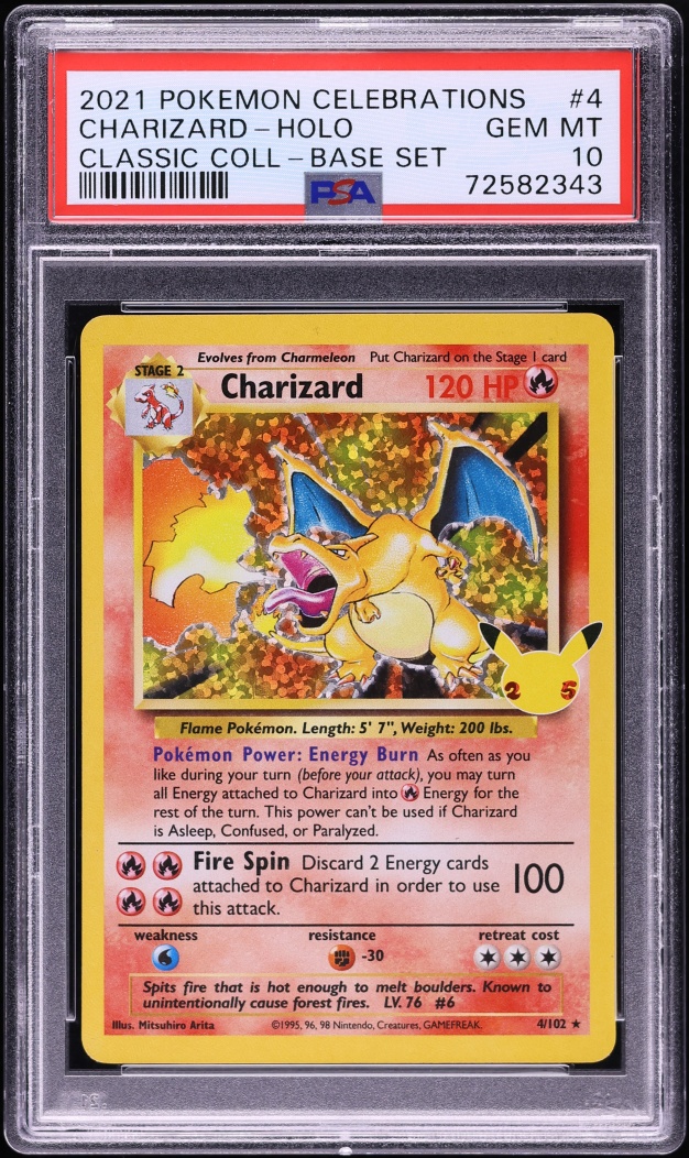 2021 Pokemon Sword & Shield Celebrations Classic Collection Holo Charizard #4 PSA 10 GEM MINT