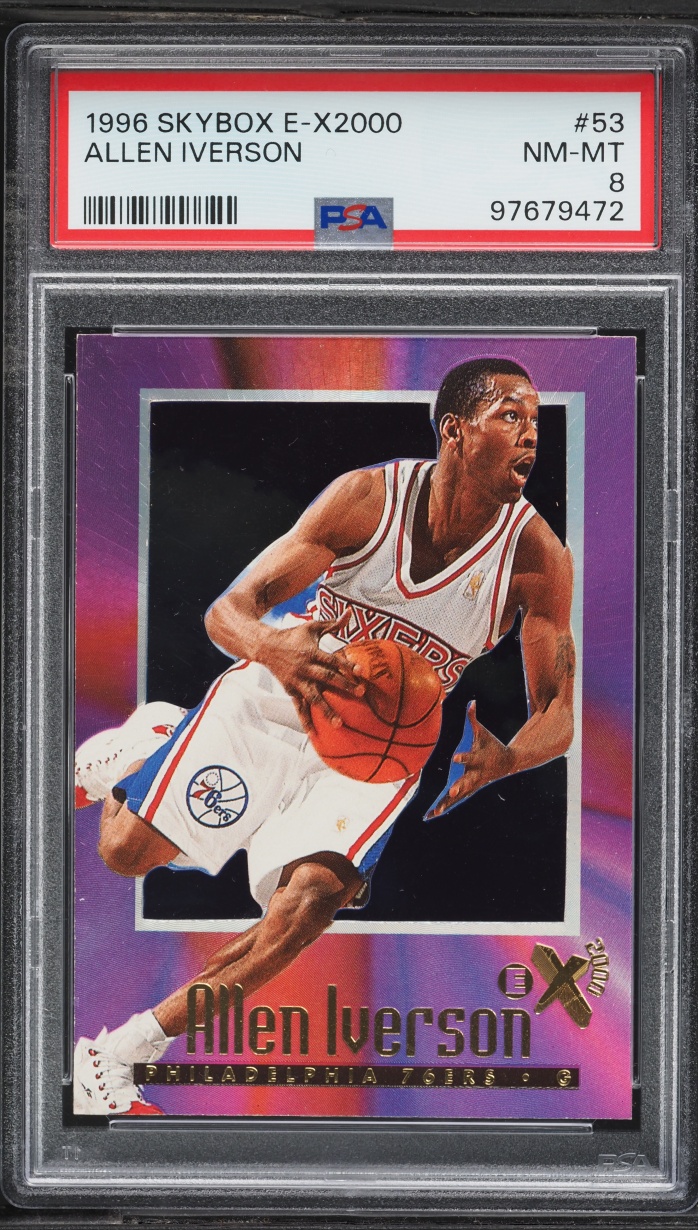 1996 Skybox E-X2000 Allen Iverson ROOKIE #53 PSA 8 NM-MT