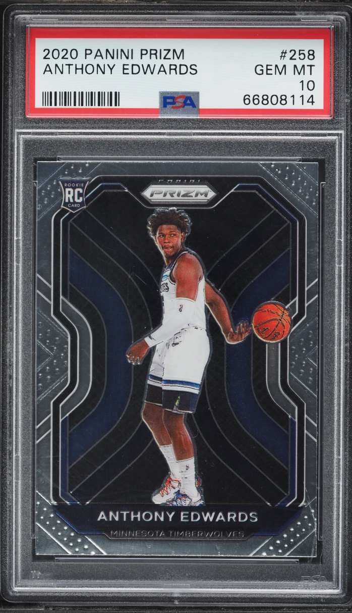 2020 Panini Prizm Anthony Edwards ROOKIE #258 PSA 10 GEM MINT
