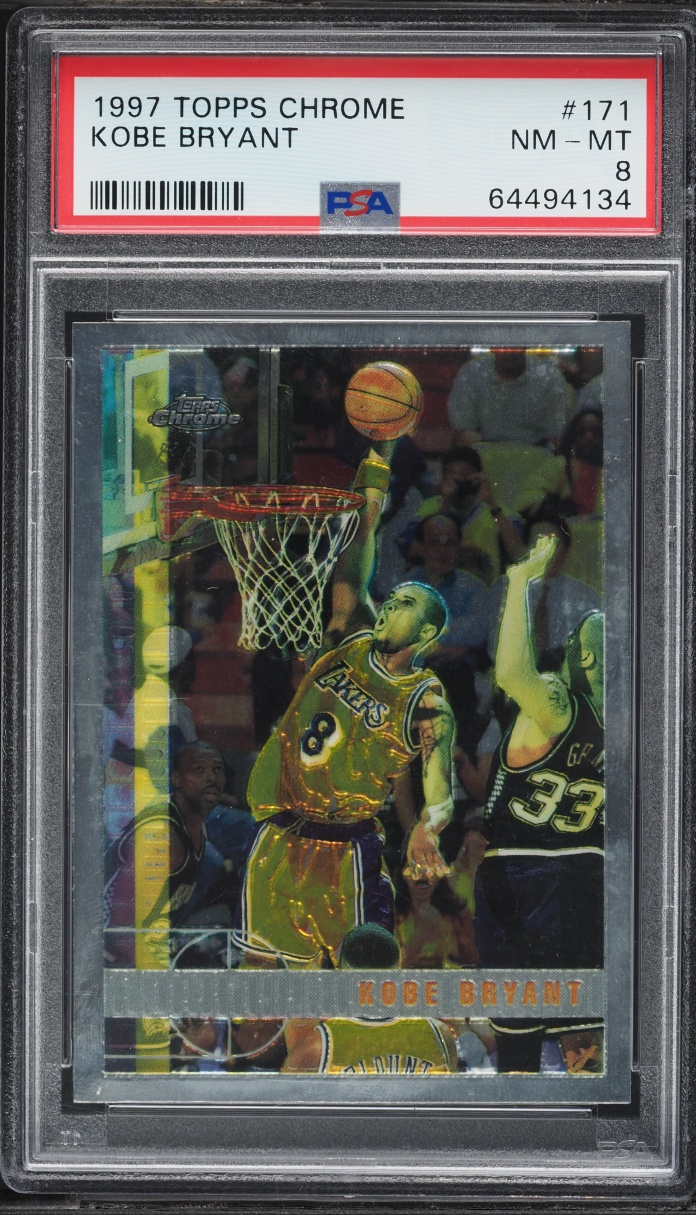 1997 Topps Chrome Kobe Bryant #171 PSA 8 NM-MT