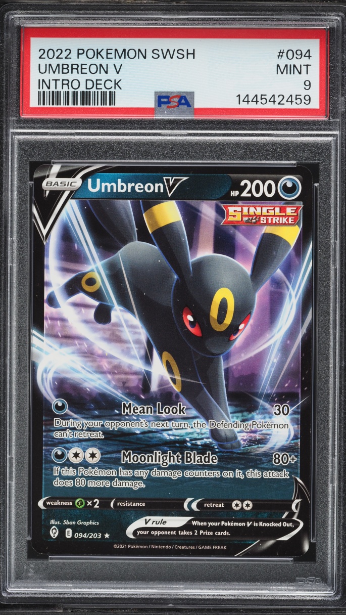 2022 Pokemon Sword & Shield Intro Deck Umbreon V #094 PSA 9 MINT