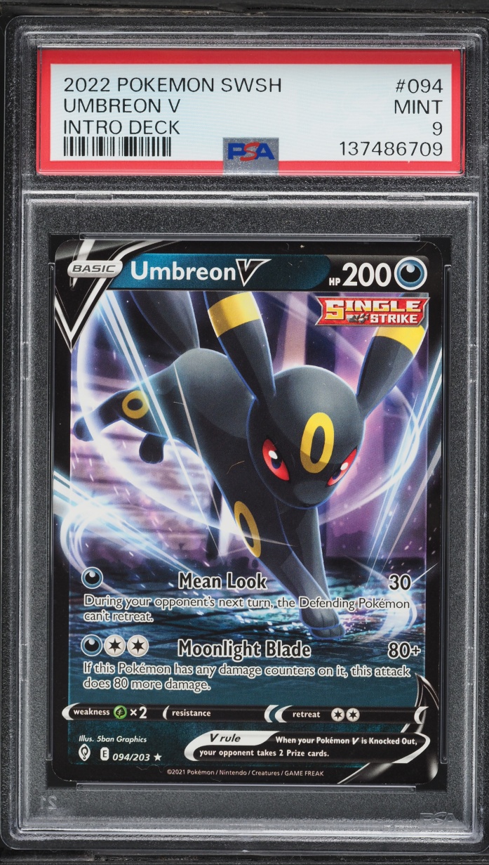 2022 Pokemon Sword & Shield Intro Deck Umbreon V #094 PSA 9 MINT