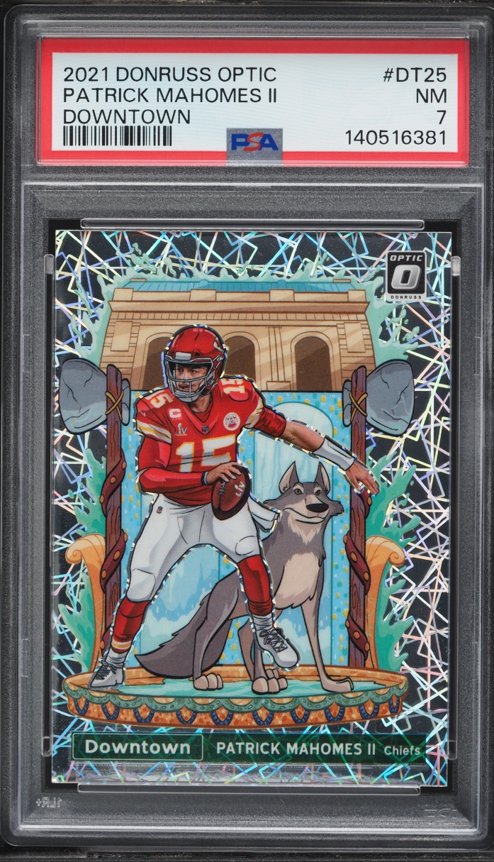 2021 Donruss Optic Downtown Prizm Patrick Mahomes II #DT-25 PSA 7 NRMT