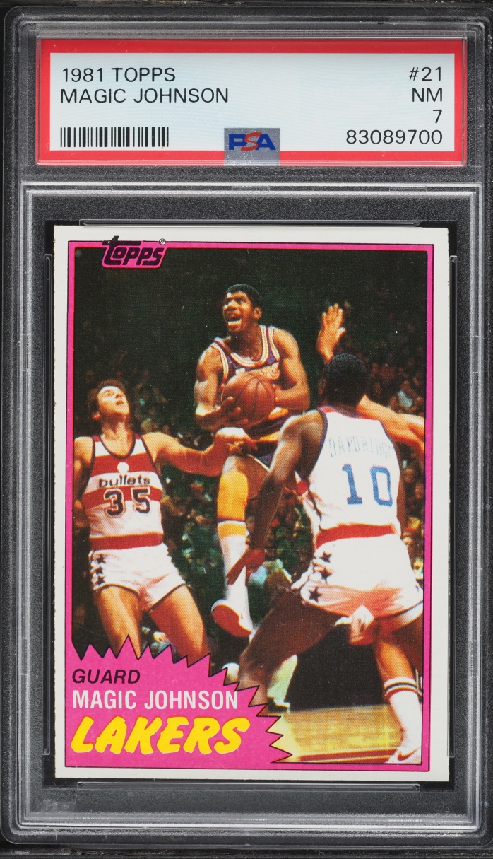 1981 Topps Basketball Magic Johnson #21 PSA 7 NRMT