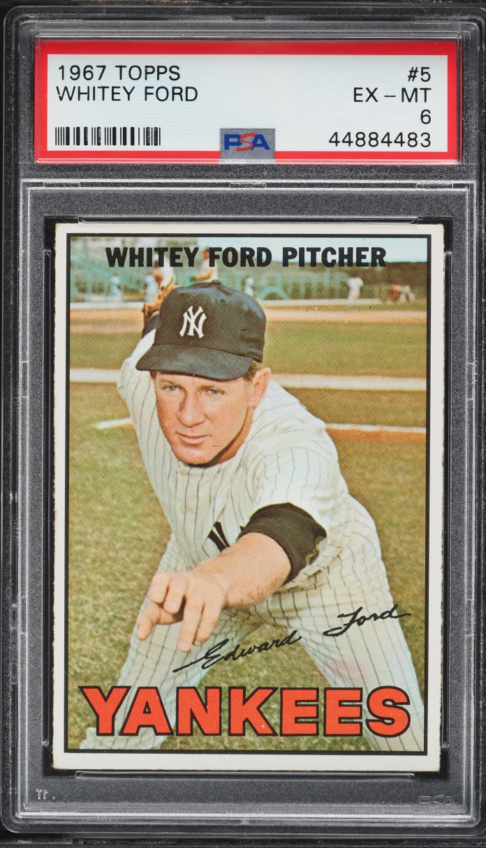 1967 Topps Whitey Ford #5 PSA 6 EXMT