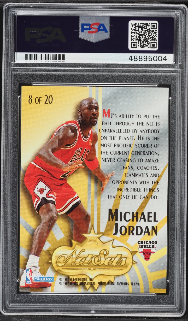 1996 Skybox Premium Net Set Michael Jordan #8 PSA 7 NRMT