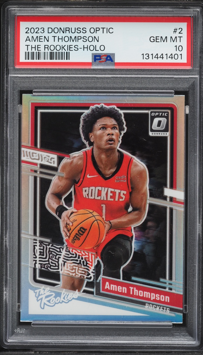 2023 Donruss Optic Holo Amen Thompson ROOKIE #2 PSA 10 GEM MINT