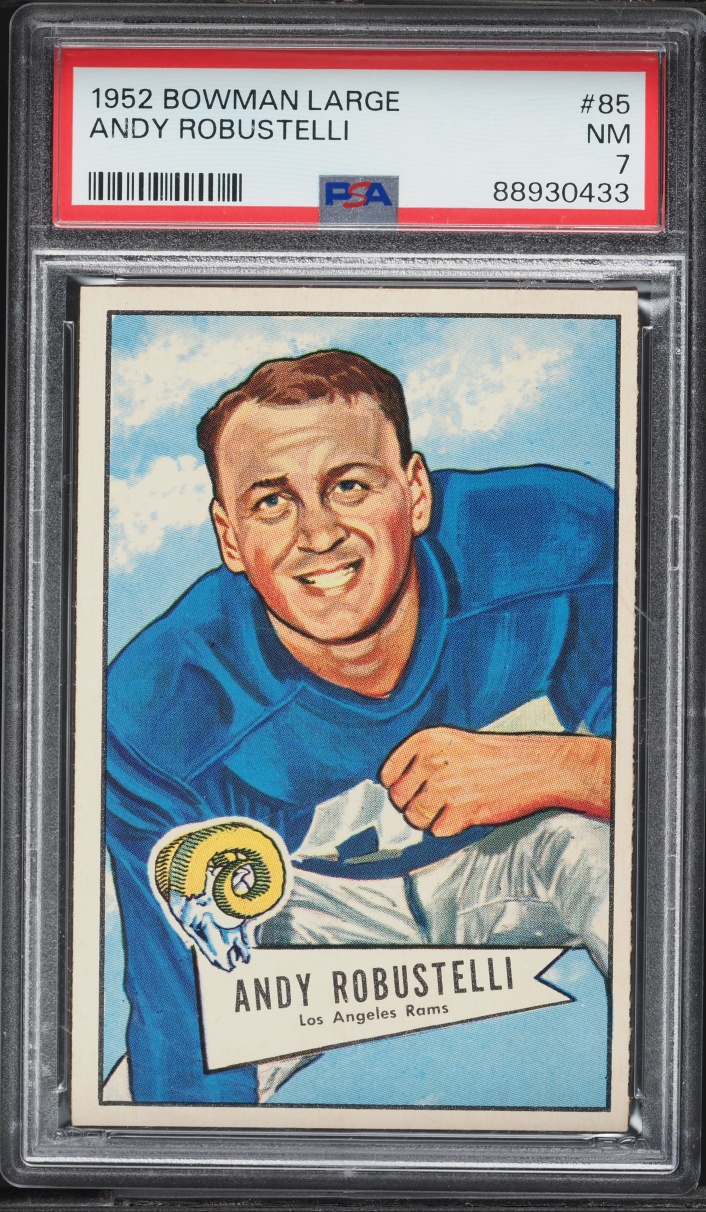 1952 Bowman Large Andy Robustelli ROOKIE #85 PSA 7 NRMT